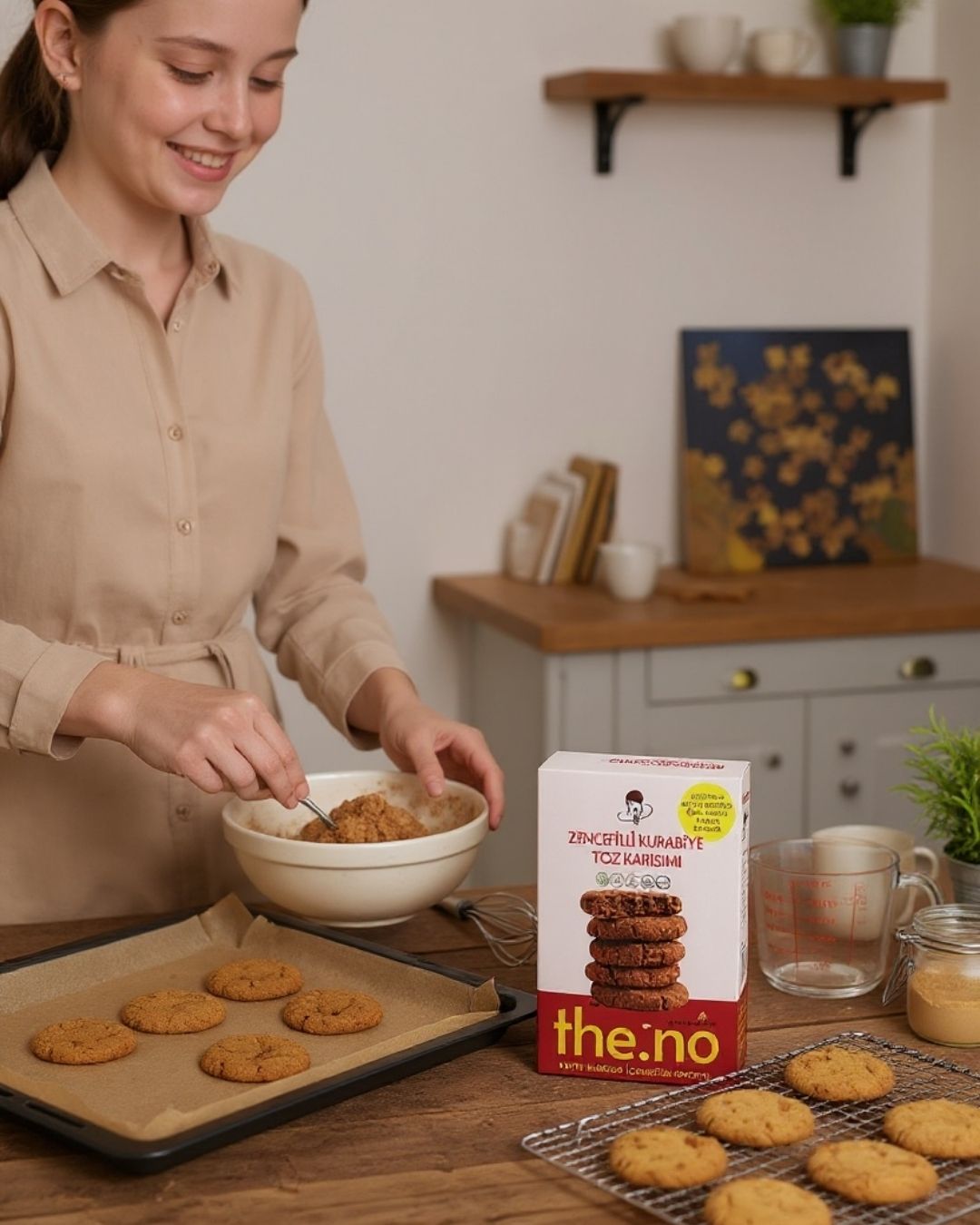 Zencefilli Kurabiye Toz Karışımı 300 Gr. (6 Kişilik)