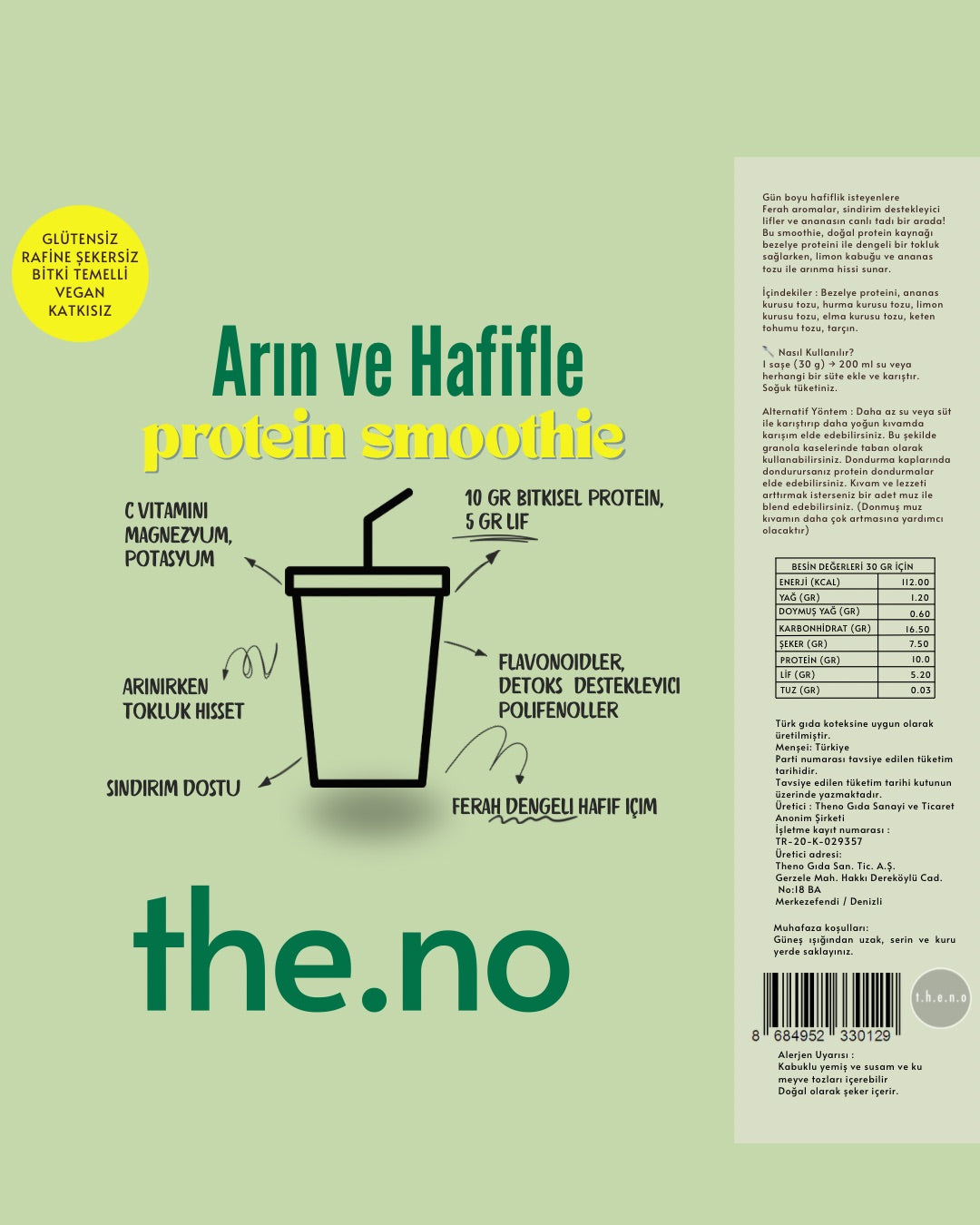 Arın ve Hafifle Toz Smoothie Karışımı 7x30 gr. ( Tek kullanımlık 7 saşe içermektedir)