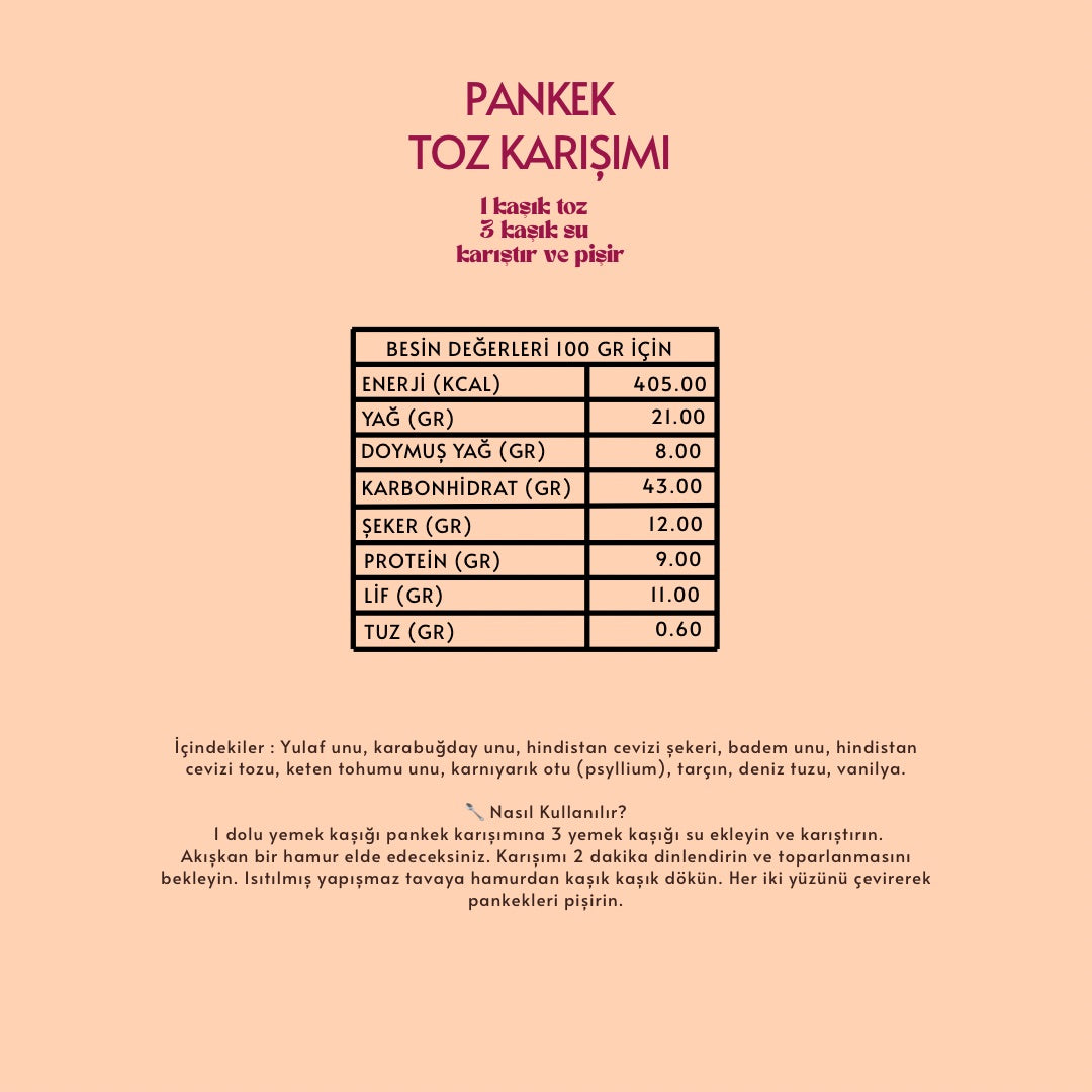 Pankek Toz Karışımı 245 Gr.(6 kişilik)