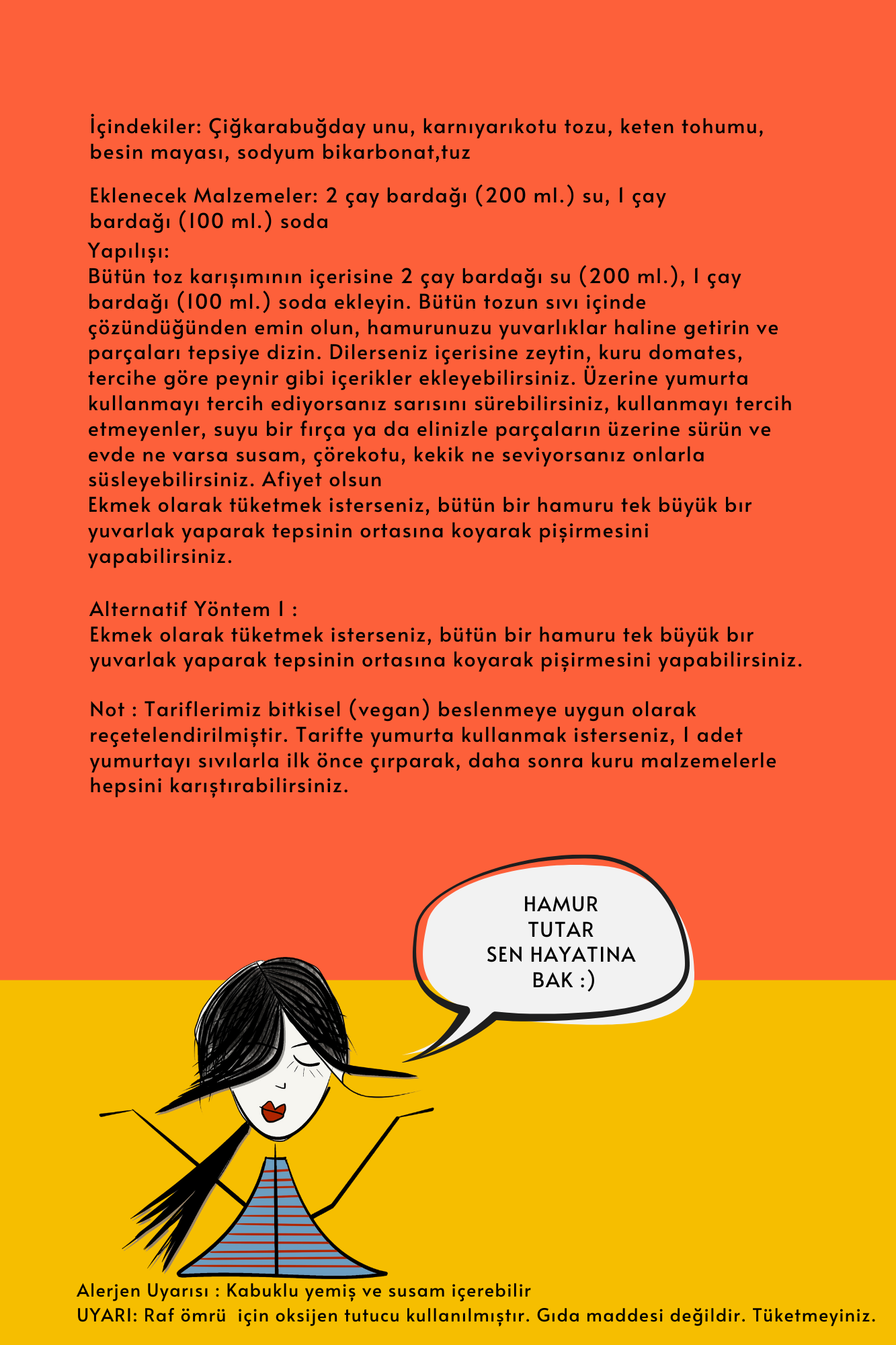 Poğaça Ekmek Toz Karışımı 200 Gr. (4 Kişilik)