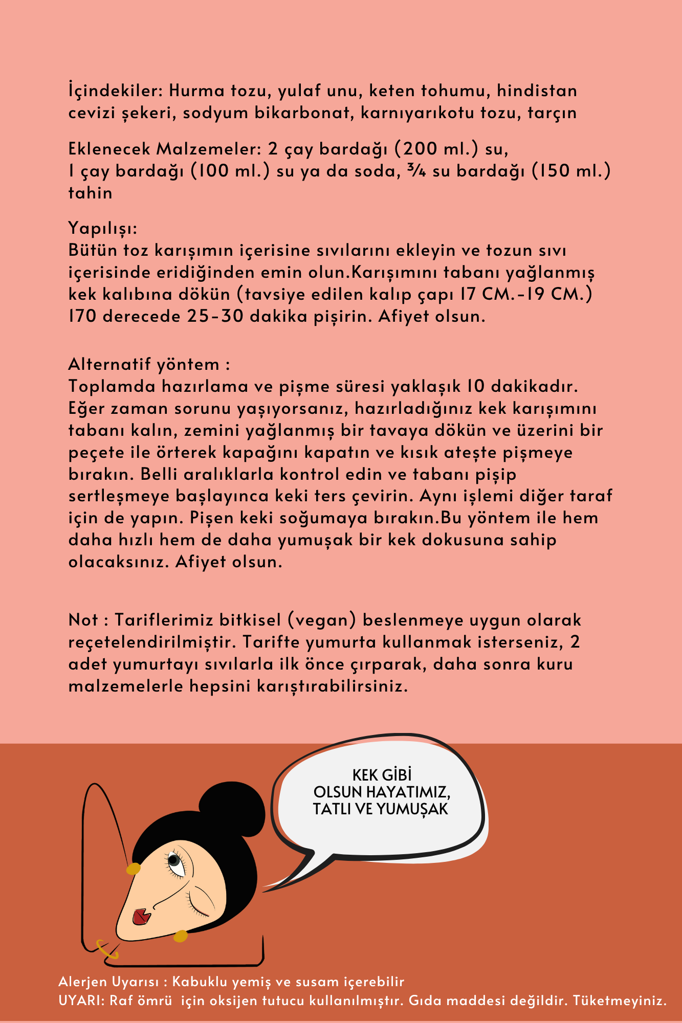 Yumuşak Kek Toz Karışımı 300 Gr. (6 Kişilik)