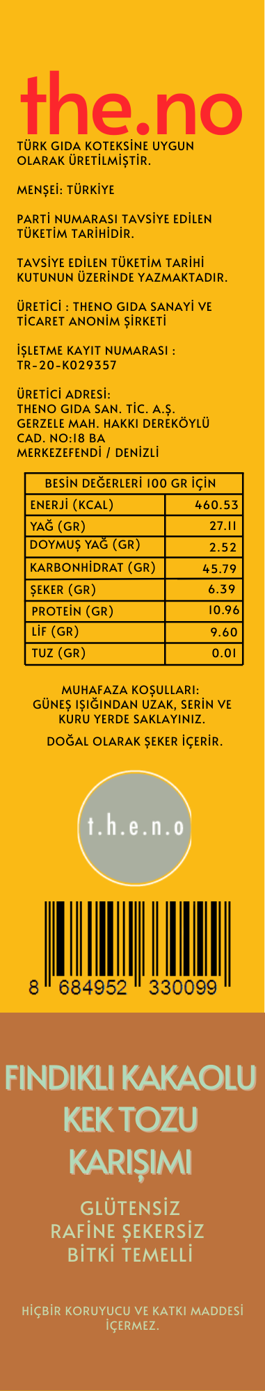 FINDIKLI KAKAOLU KEK TOZ KARIŞIMI 310 Gr. (6 Kişilik)