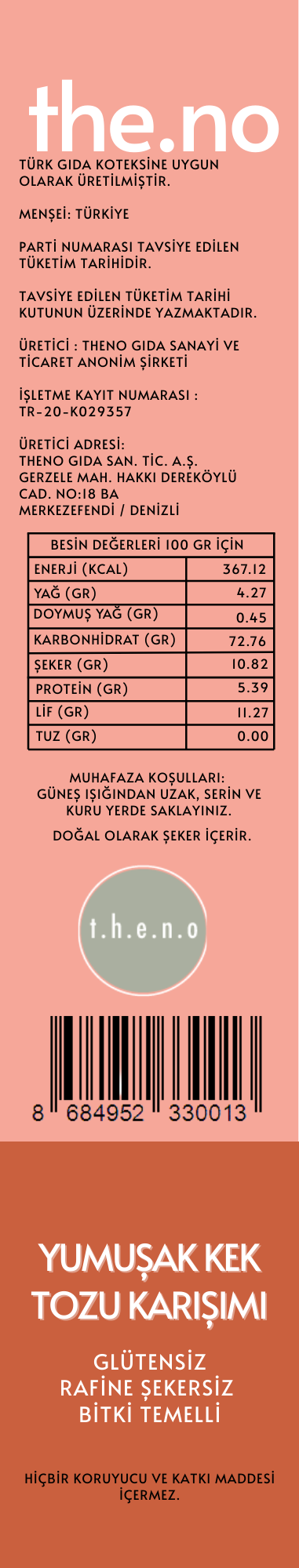 YUMUŞAK KEK TOZ KARIŞIM 310 Gr. (6 Kişilik)