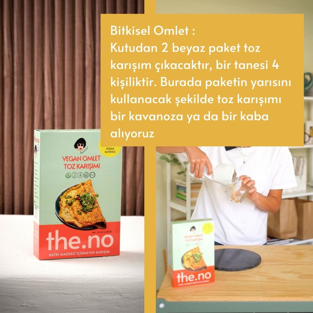 Bitkisel Vegan Omlet Toz Karışımı 2 X (135 Gr. 4 Kişilik)