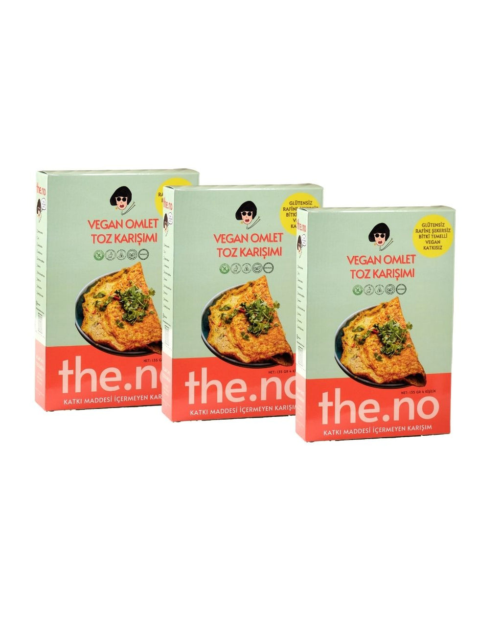 Bitkisel Vegan Omlet Toz Karışımı  3'lü Paket  (2 X 35 Gr. 4 Kişilik)
