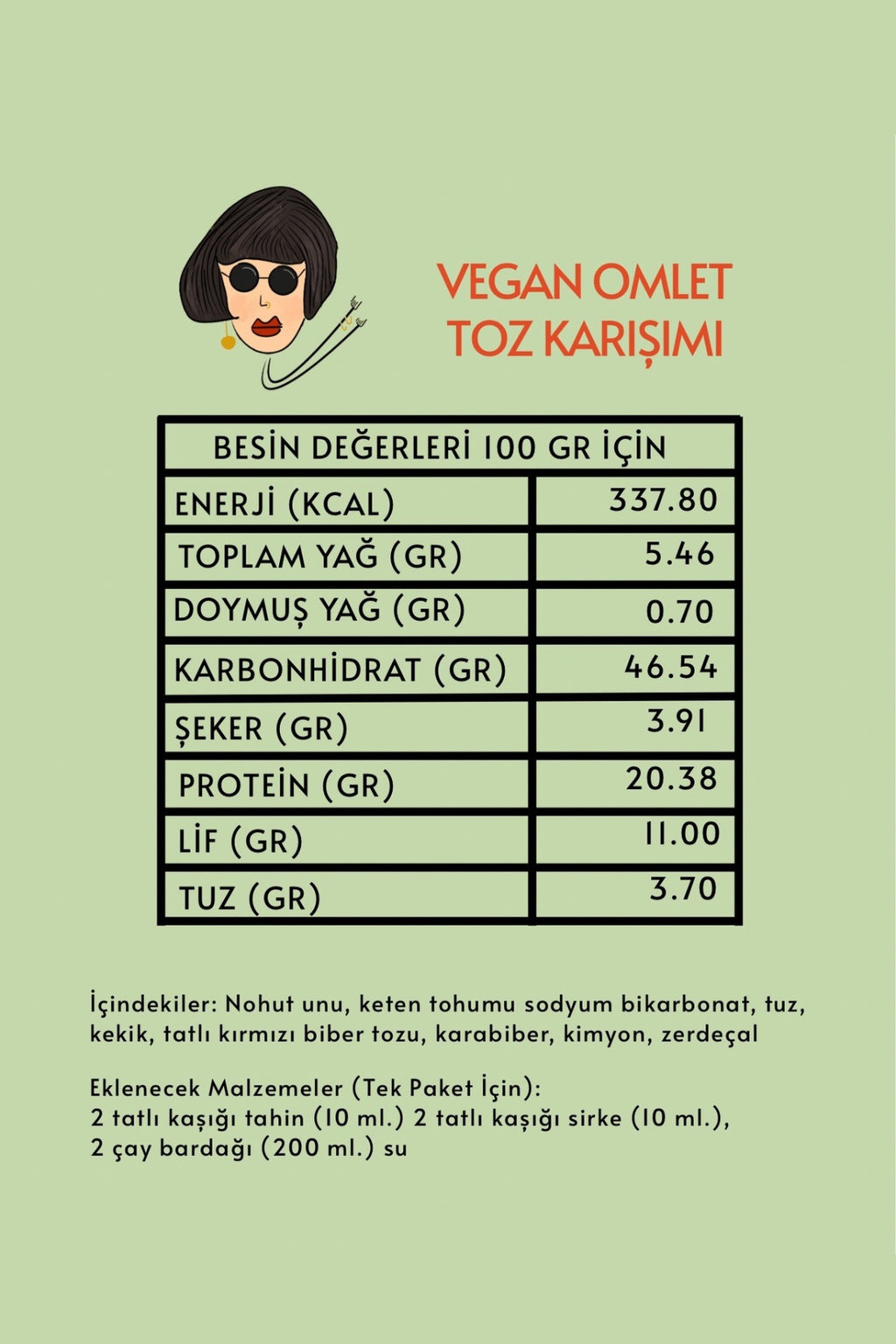 Bitkisel Vegan Omlet Toz Karışımı  3'lü Paket  (2 X 35 Gr. 4 Kişilik)