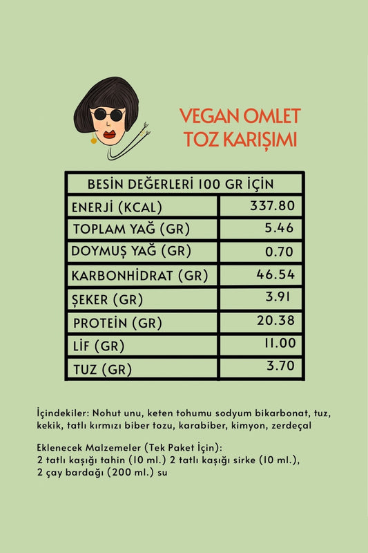 5’li Set: Vegan Omlet Toz Karışımı