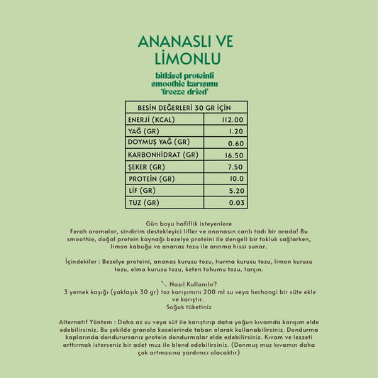 Arın ve Hafifle Toz Smoothie Karışımı 210 gr. 7 Porsiyon