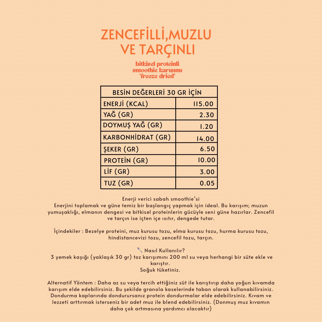 Güne Zinde Başla Toz Smoothie Karışımı 210 gr. 7 Porsiyon