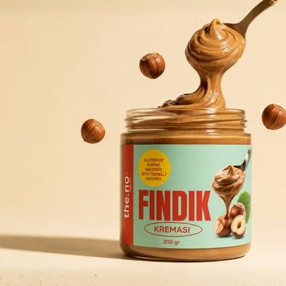 Fındık Kreması Akışkan 200g – Şekersiz, Palm Yağsız, Katkısız | the.no