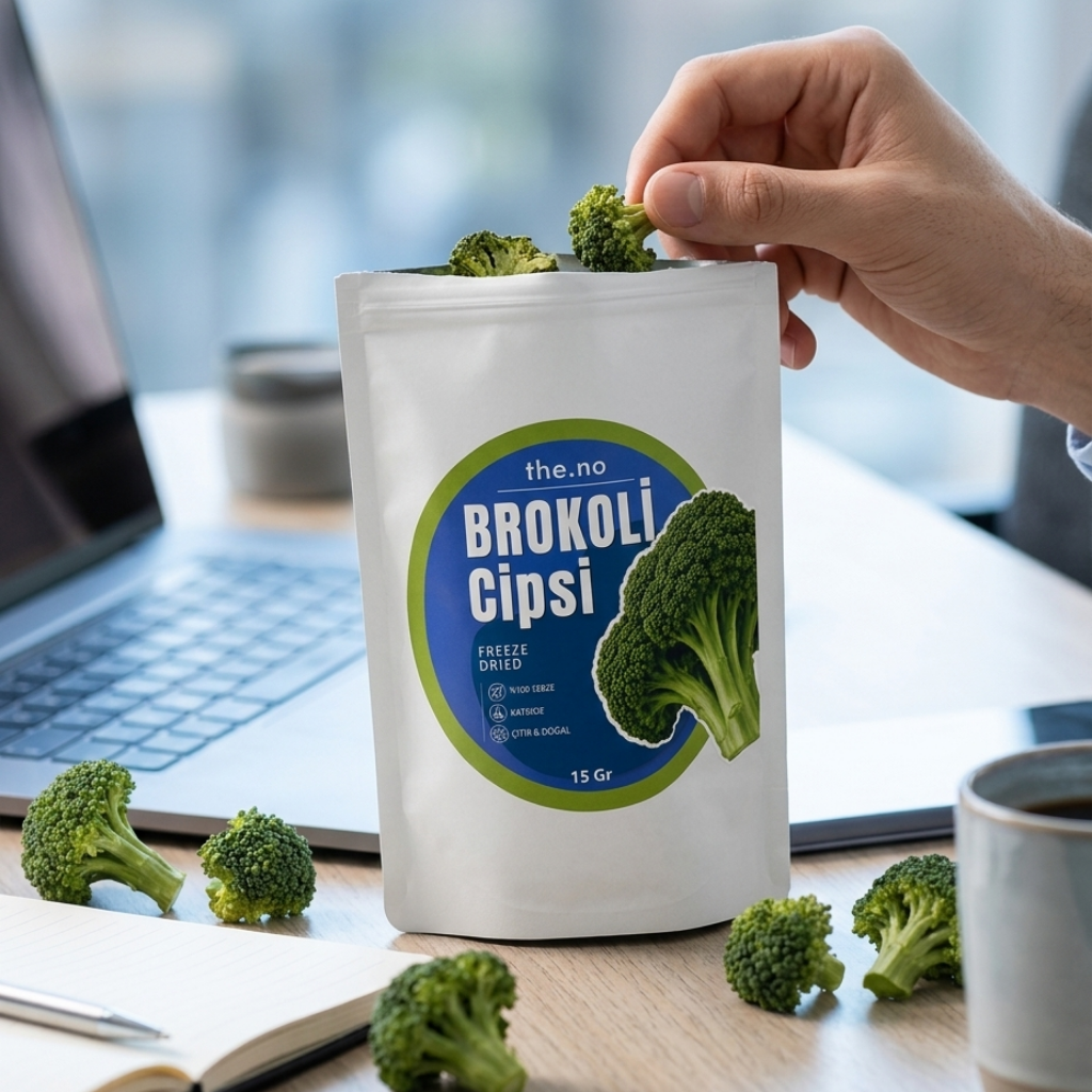 Brokoli Cipsi 5'li Paket (15gx5) – Freeze Dried, Glütensiz, Katkısız | the.no
