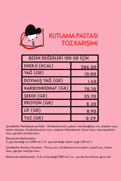 Kutlama Pastası Toz Karışımı
