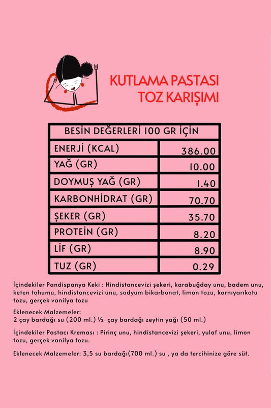 Kutlama Pastası Toz Karışımı